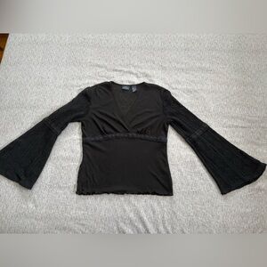 Sonoma Black Lace Bell Sleeves Boho